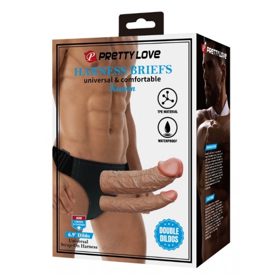 Keaven 4cm Dolgulu Realistik İçi Boş Çatal Protez Strapon Belden Bağlamalı Keaven 4cm Dolgulu Realistik İçi Boş Çatal Protez Strapon Belden Bağlamalı
