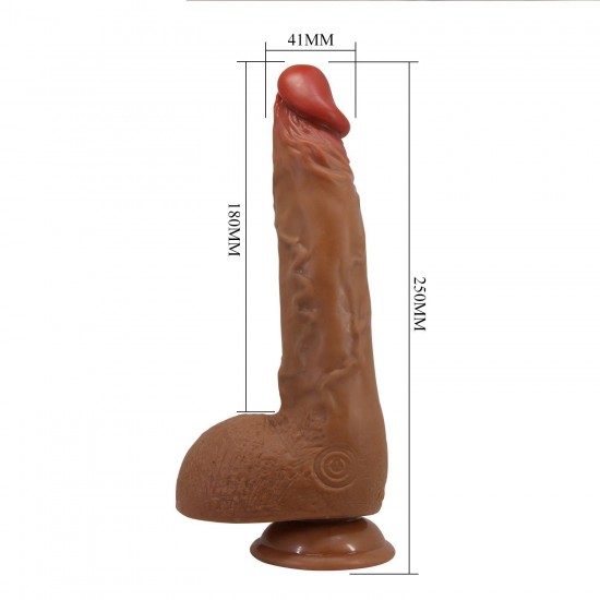 USB Şarjlı 25 cm Oynar Başlı İleri Geri Hareketli Titreşimli Dildo - Wilks USB Şarjlı 25 cm Oynar Başlı İleri Geri Hareketli Titreşimli Dildo - Wilks