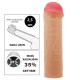 2,5 cm Dolgulu Premium Ten Rengi Silikon Penis Kılıfı - Nile 2,5 cm Dolgulu Premium Ten Rengi Silikon Penis Kılıfı - Nile