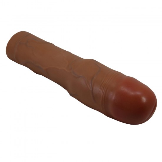 7,6 cm Dolgulu Premium Melez Rengi Silikon Penis Kılıfı - Kylian 7,6 cm Dolgulu Premium Melez Rengi Silikon Penis Kılıfı - Kylian