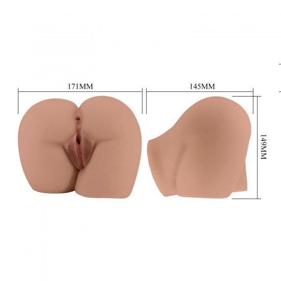 Et Dokusunda Çift Girişli Titreşimli Realistik Suni Vajina Kalça - Bernace Et Dokusunda Çift Girişli Titreşimli Realistik Suni Vajina Kalça - Bernace