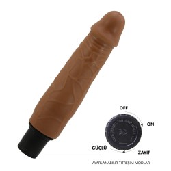 21,5 cm Çift katmanlı Güçlü Titreşimli Realistik Vibratör Gerçekci Penis Dildo